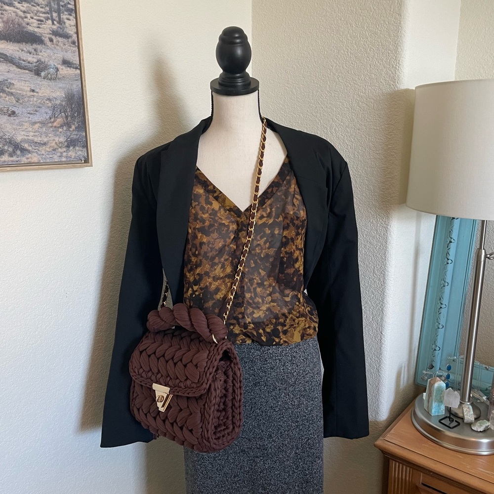 Merona Leopard blend print blouse